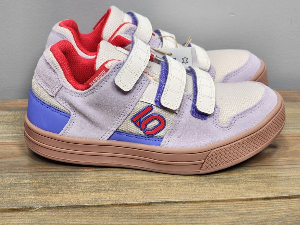 Freerider Kid's VCS Flat Shoes - Mauve/Ruby/Semi Cobalt Blue - 3.5 JI1895